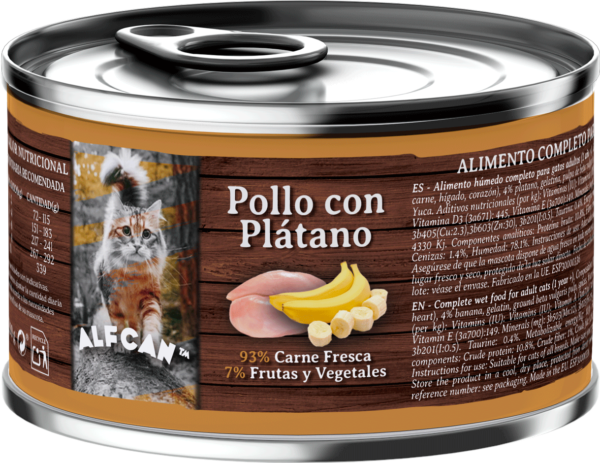 Lata para Gatos Pollo con Plátano ALFCAN™ 200gr