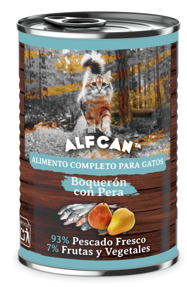 Lata Boquerón con Pera ALFCAN™ para Gatos 400 Gr