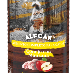 Lata Conejo con Manzana ALFCAN™ para Gatos 400 Gr