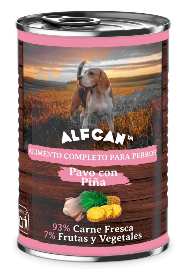 Lata para Perros Pavo con Piña ALFCAN™ 400 gr